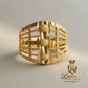 Lussufy Aurelia Luxe Multi-Line Ring