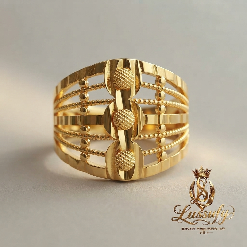 Lussufy Aurelia Luxe Multi-Line Ring