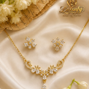 Golden DC Floral Necklace Set