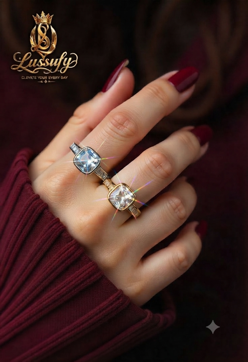 Diamond-Cut Crystal Finger Ring