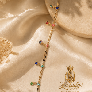 Lussufy Rainbow Golden Luxe Anklet