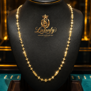 Lussufy Aurelia Bloom 24k Gold-Plated Long Chain