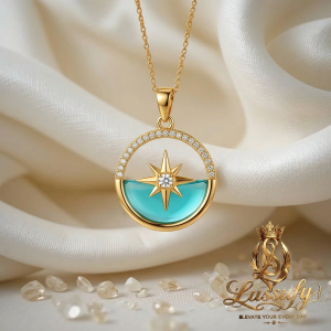 Aqua Star Golden Pendant