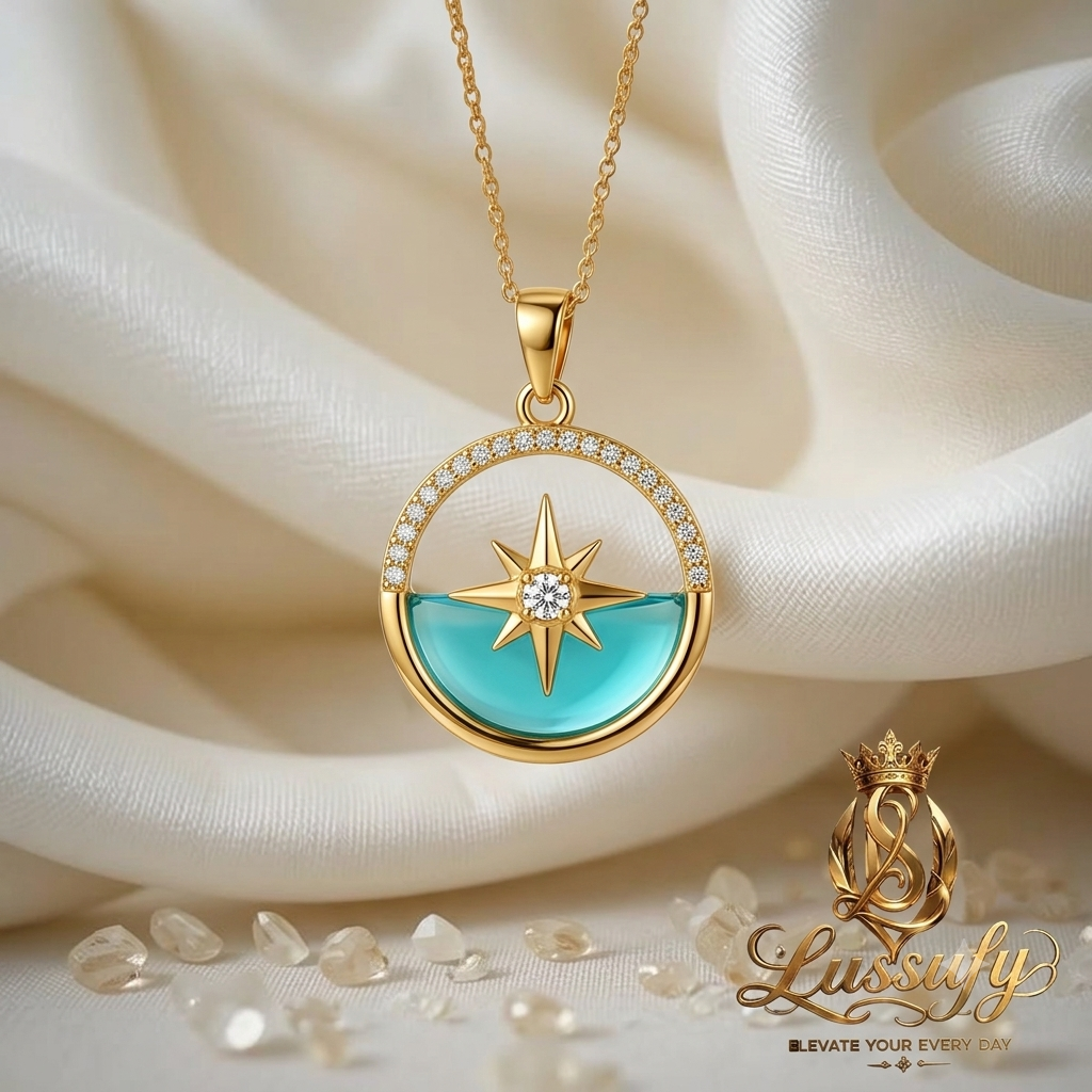 Aqua Star Golden Pendant